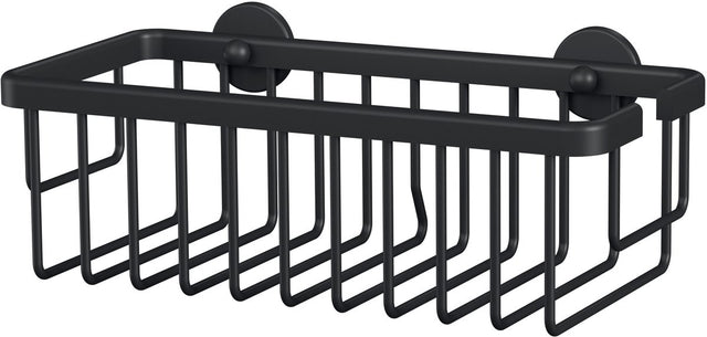 Tesa® tesa Duschablage aluxx schwarz mattschwarz Badezimmer selbstklebend ohne Bohren – 92x250x125mm