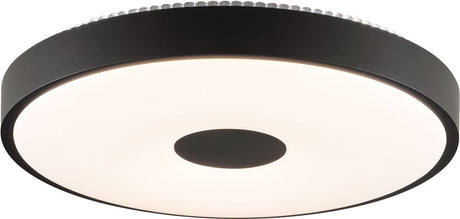 Brilliant tavis - plafondlamp - led 24w - 2900lm - 3000k - 3 steps dimbaar - sunny backlight - zwart