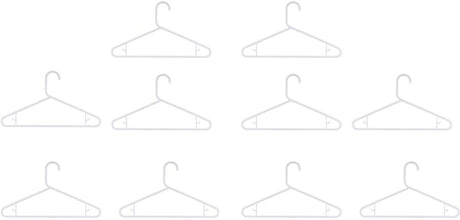 Alpina kledinghangers wit – 10 stuks – kunststof kleerhangers – kunststof