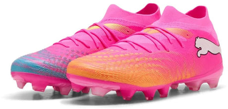 Puma Future 9 Match FG AG Unisex-Sportschuhe – Poison Pink-Sun Stream-Bright Aqua-White