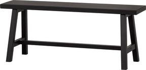 Woood imme bankje - grenen - zwart - 45x110x35