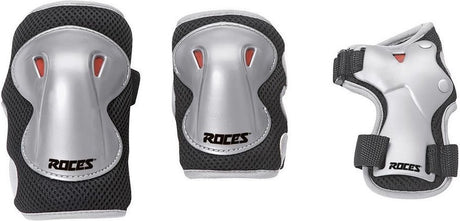 Schlittschuhschutz-Set Super Junior Silber Größe M 6-teilig