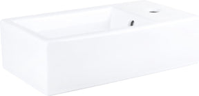 Differnz force fontein 40x22x11.5cm 1 kraangat rechthoek keramiek wit