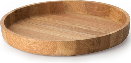 Continenta ronde schaal in massief eikenhout 38xh5,4cm