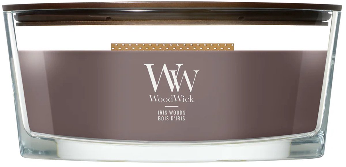 Woodwick hearthwick - iris woods - ellipse geurkaars - 50 branduren