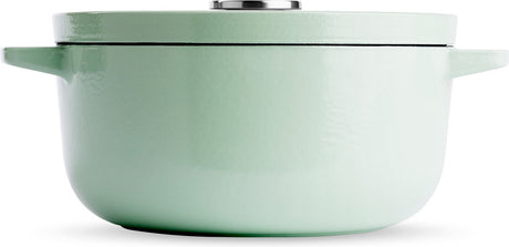 Kitchenaid cast iron casserole pan - 22cm - 5,2l - pistache