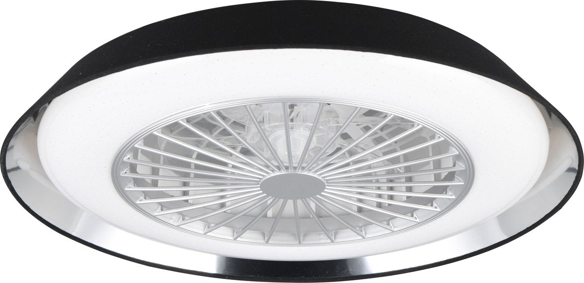 Rl lebe deine Lichtrealität Varberg - Ventilator - Schwarz - inkl. 1x SMD 30W