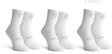 Rogelli core dames en heren 3 pack fietssokken - vochtregulerend - wit