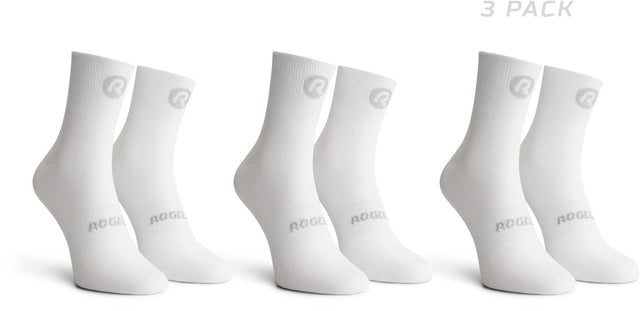 Rogelli core dames en heren 3 pack fietssokken - vochtregulerend - wit