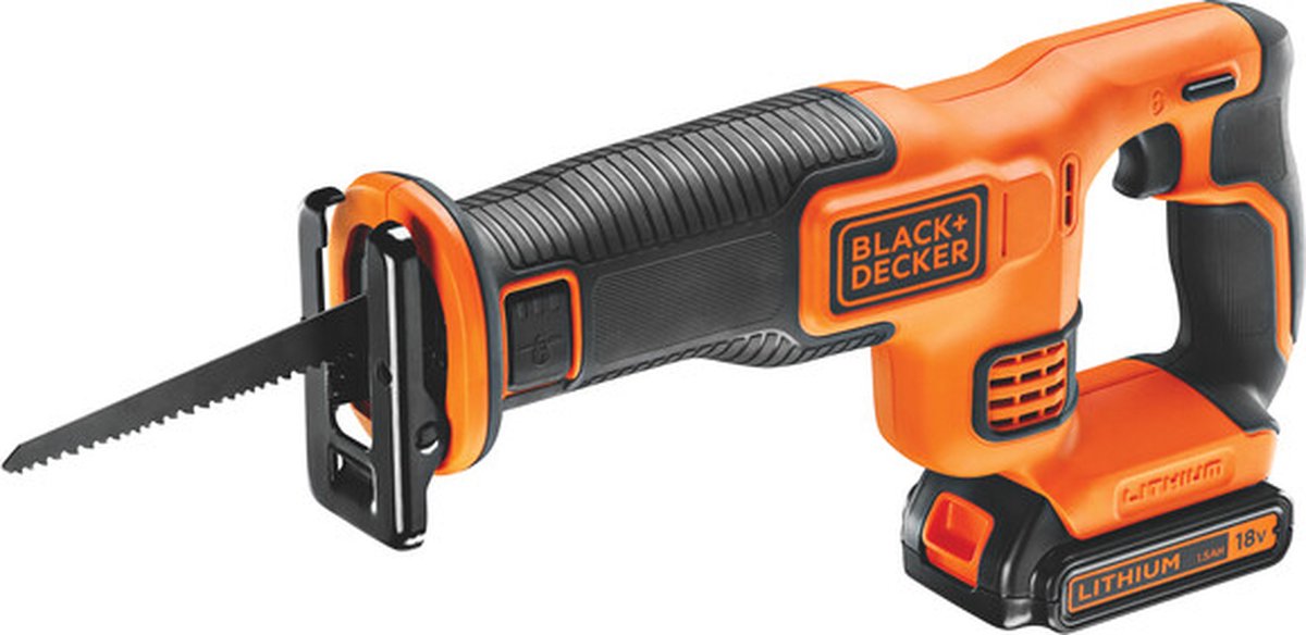 Black+Decker 18V Säbelsäge – 1x4,0Ah 1A Ladegerät – BDCR18M1-QW