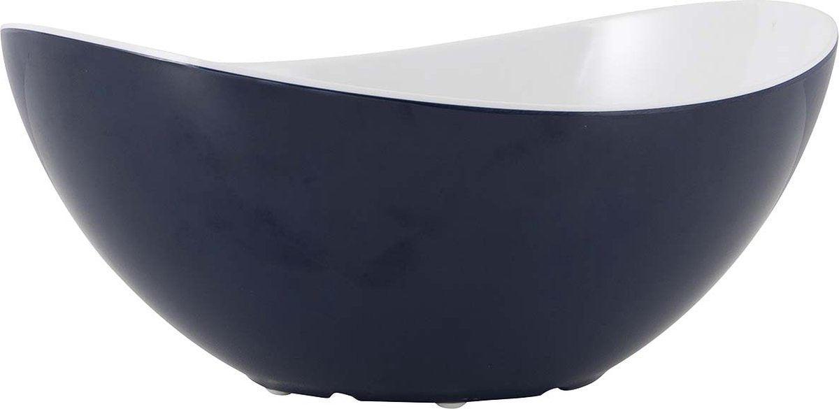 Gimex - solid line - saladeschaal - blauw wit - 1 stuk