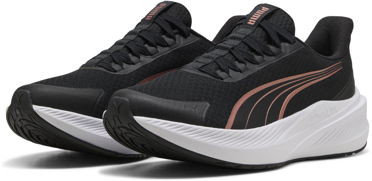 Puma dasher lite sliptech unisex sportschoenen - black-dusky rosewood- white