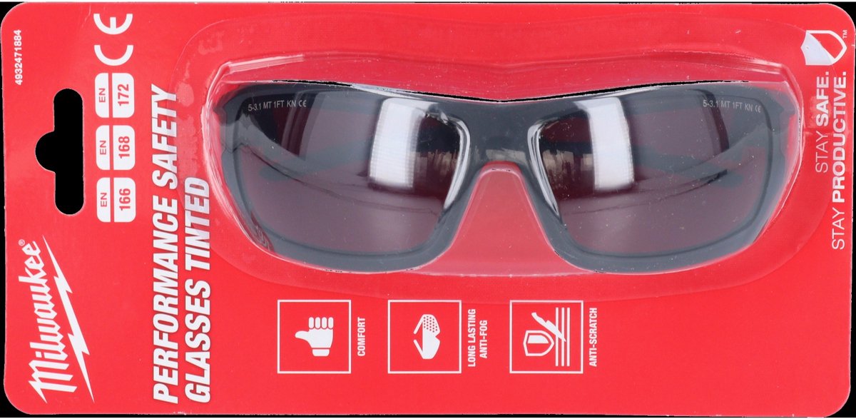 Milwaukee Performance-Schutzbrille getönt