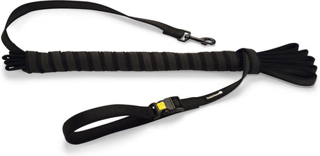 Beeztees parinca premium weblijn- hondenriem - handvat - nylon - zwart - 10m