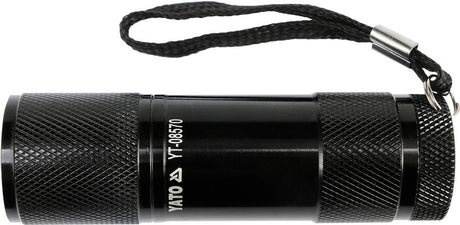 Yato - Aluminium-Taschenlampe - 9 LED - schwarz - 85x25mm