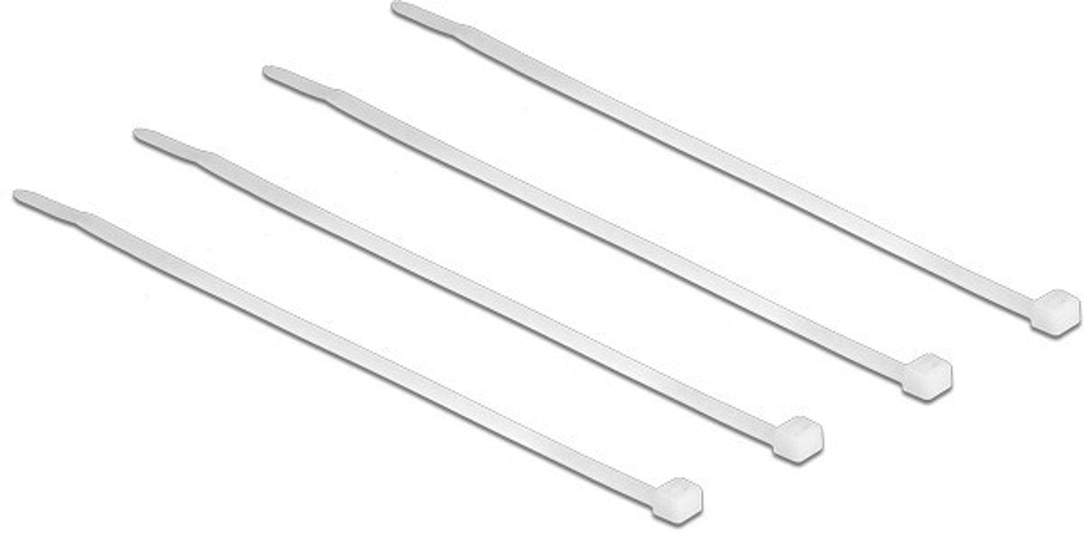 Delock Kabelbinder transparent L 200 x B 3,6 mm 100 Stück