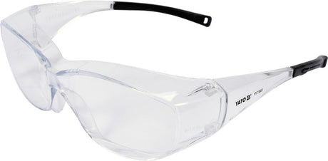 Yato lichtgewicht overzet veiligheidsbril - transparant polycarbonaat - geschikt voor brildragers (fit-over) - en166