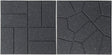 Natur – Gartenfliese – Grau – Gummi – Fliesen-Wendemotiv – H1,5 x 40 x 40 cm