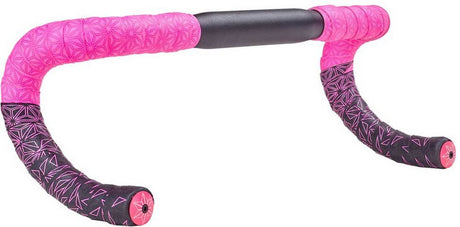 Supacaz Super Sticky Kush Star Fade Lenkband Schwarzes Neonrosa einschließlich Aluminium Neon Pink Lenkstopfen