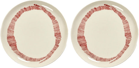 Serax - ottolenghi feast - bord m - wit rood - 22 ø - 2 stuks