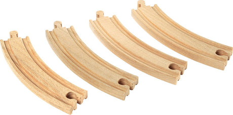 Brio lange gebogene Gleise – 4-teiliges Set für Zugset – 33342