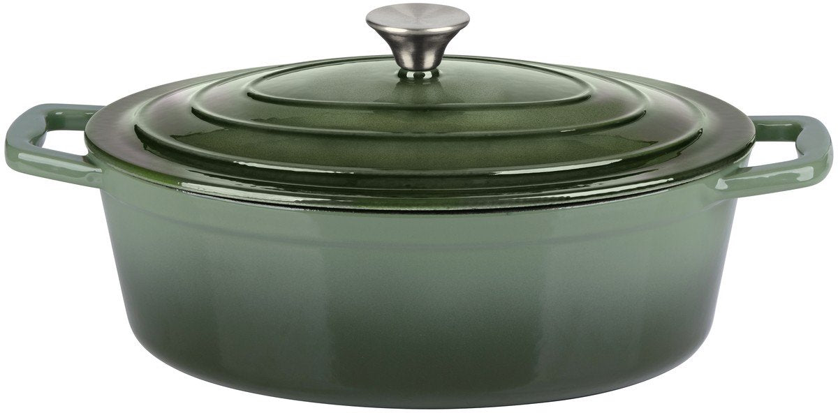 Alpina frying pan 33cm cast iron green