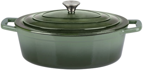 Alpina braadpan 33cm gietijzer groen