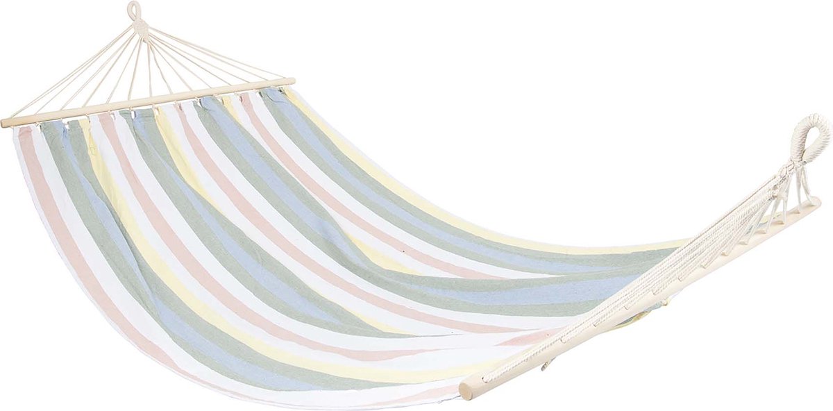 Bo-camp – pastell – Hängematte – auvillar – mit Spreizstange – xl