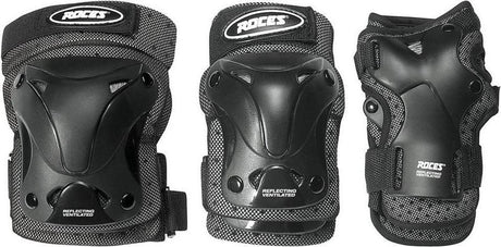 Roces – belüfteter Schlittschuhschutz 3er-Pack – extra luftig leicht – Erwachsene – Schwarz – Größe XL