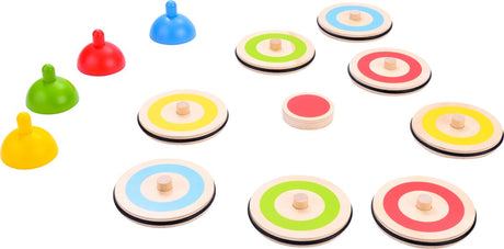 Engelhart houten indoor curling spel - 2 tot 4 spelers