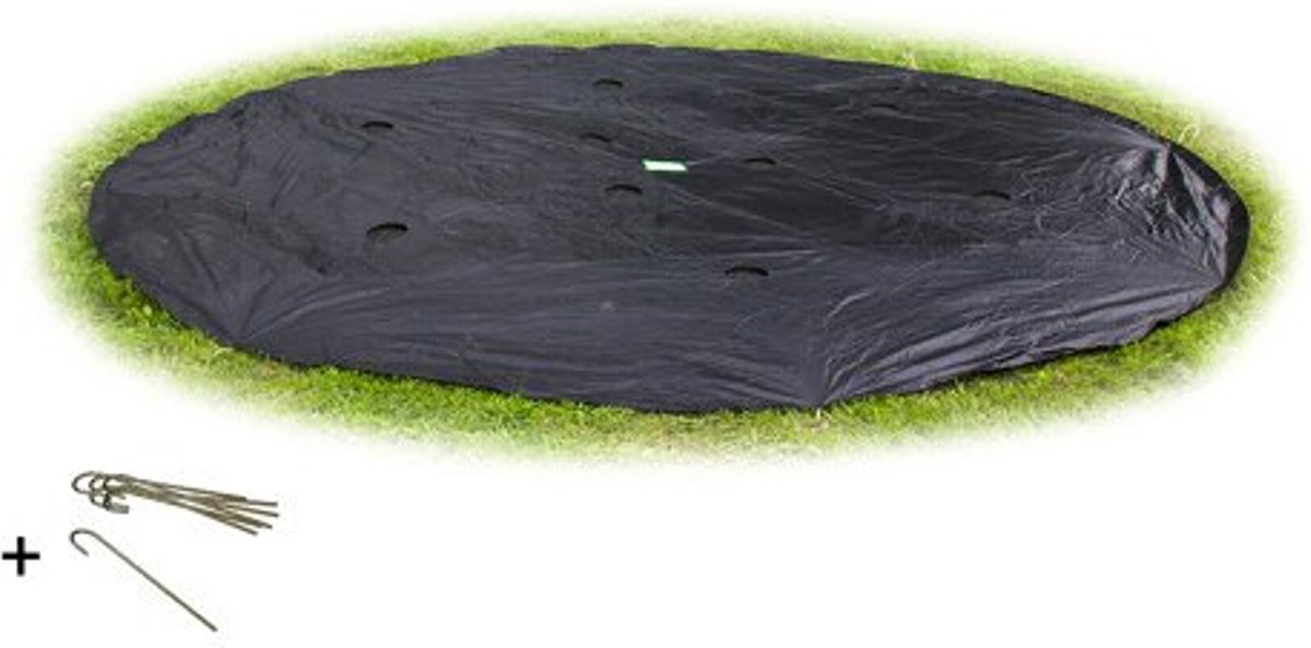 Exit toys exit groundlevel trampoline afdekhoes ø244cm - trampoline beschermhoes - weerbestendig - rond - afdekzeil