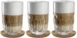 Leonardo gocce latte macchiato glas 390ml met onderzetter - set 3