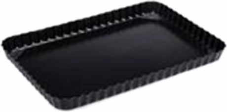 Point-Virgule gerippte Kuchen-/Quicheform – Antihaftbeschichtung – loser Boden – 31 x 21 x 3 cm