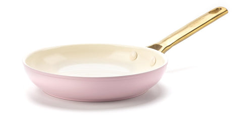 Greenpan Padova rosa Keramik-Induktionsbratpfanne 24 cm – PFAS-frei – Induktionsbratpfanne – ofenfest bis 200 °C – spülmaschinenfest – Edelstahlgriffe – rosa