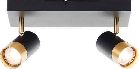Brilliant Vigolo – Deckenstrahler – Gu10 2 x 5 W – 3000 K – Schwarzgold