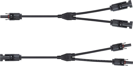 Orno mc4 Y-Verteiler – für Solarpanels – Set 1x ff-m + 1x mm-f – Profi-Qualität – konfektioniertes Solarpanel-Kabel