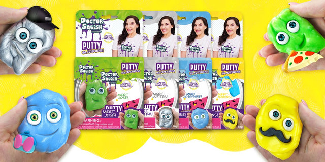 Doctor Squish – Kitt-DIY-Figuren im 4er-Pack – José, Jenkins, Jupiter Josephine