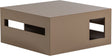 Vtwonen modern salontafel - mdf hout - hoogglans zand bruin - 40x88x88 cm