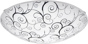 Eglo margitta 1 - wand plafondlamp - 1 lichts - ø315mm. - wit, zwart, helder