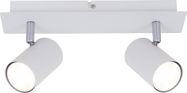 Briloner run - plafondspot - opbouwspots met 2-lichts - draaibaar - plafondlamp - gu10 - max. 40 watt - wit