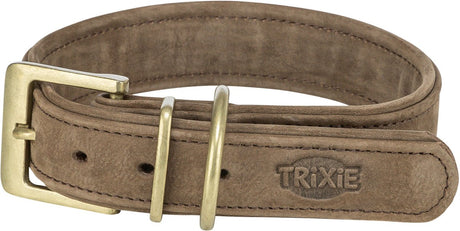 Trixie Hundehalsband reines Leder braun