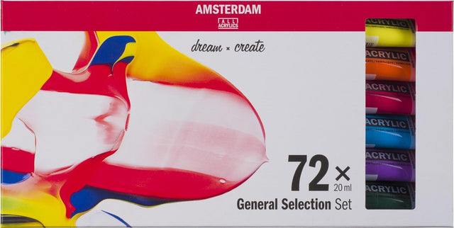 Allgemeines Auswahlset für Acrylfarben der Amsterdamer Standardserie | 72 × 20 ml