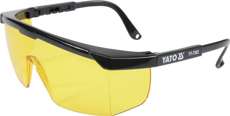 Yato 9844 serie - veiligheidsbril - geel - verstelbare armen - uv-filter