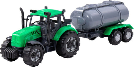 Cavallino -Traktor mit Tankwagen grün, Skala 1:32