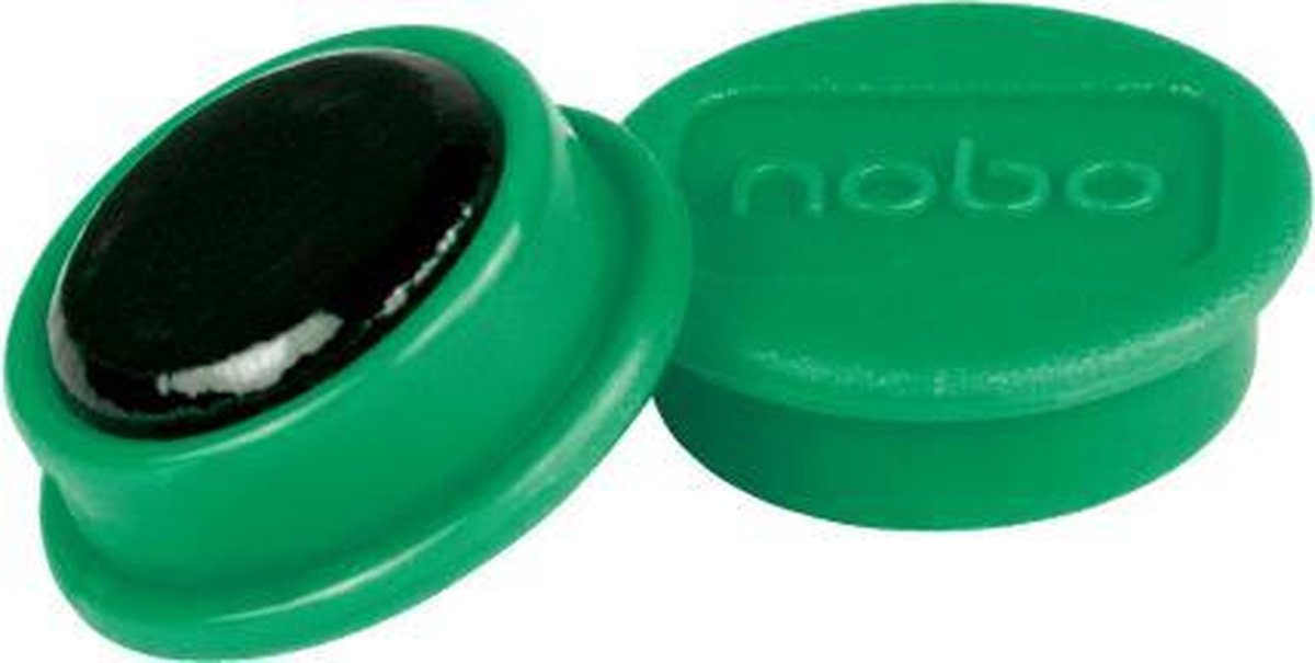 Nobo magnetische Whiteboard-Magnete – 10er-Pack – 13-mm-Magnete – grün