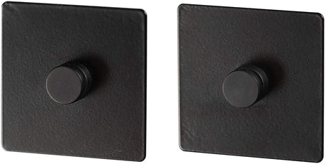 Wenko Adapter Turbo-Loc 6,3 x 1,4 cm mattschwarzer Stahl 2-teilig – zur Montage von Gala-Küchenzubehör ohne Bohren