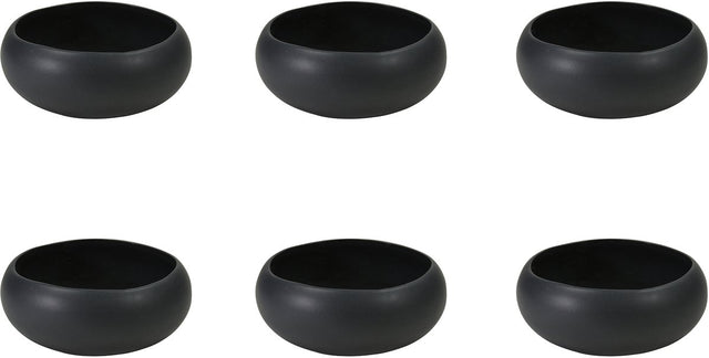 Medard de Noblat - Oslo schwarz - kleine Schüssel 12 cm - 6 Stück - Steingut