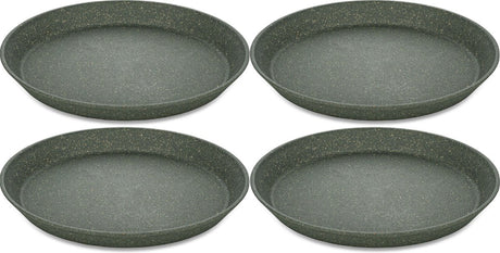 Koziol runder Teller, 20,5 cm, 4er-Set, bio, aschgrau - | Platte verbinden