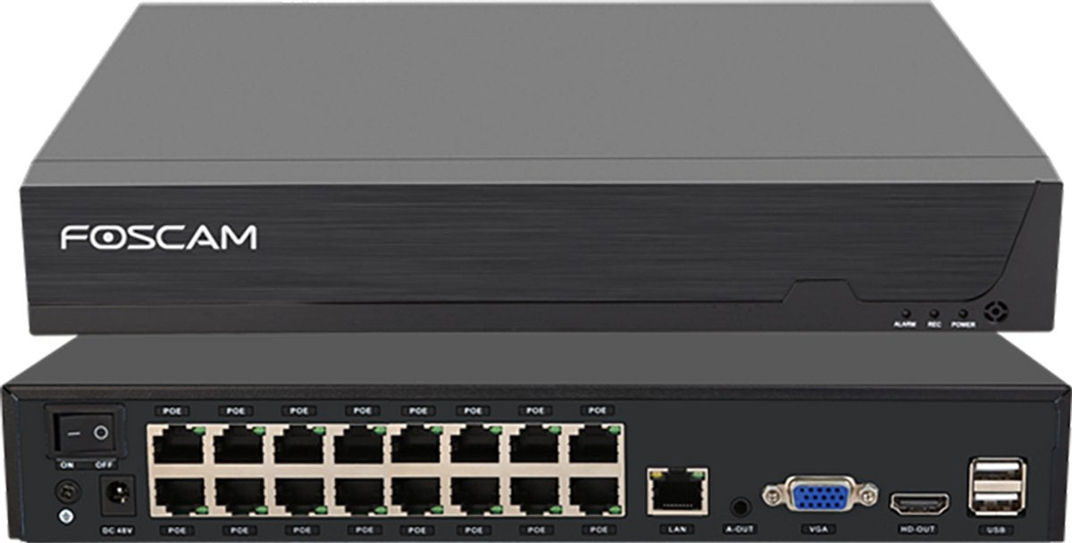 FOSCAM FNA216HE, 16-Kanal 4K 8MP POE NVR