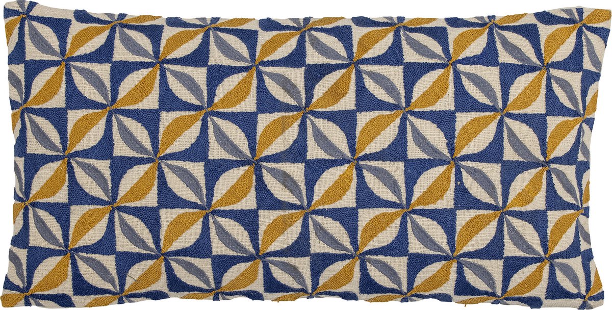 Creative Collection Fillippa-Kissen, blau, Baumwolle